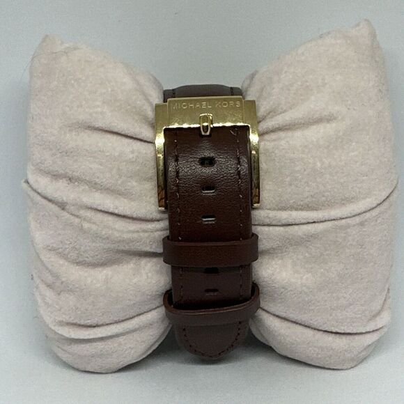 Michael Kors MK6119 Women\'s Brown Leather Analog Dial Quartz Wrist Watch HME383 main image 6